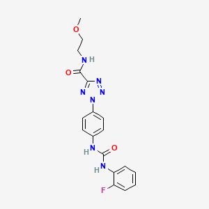 2-(4-(3-(2-fluorophenyl)ureido)phenyl)-N-(2-methoxyethyl)-2H-tetrazole-5-carboxamide