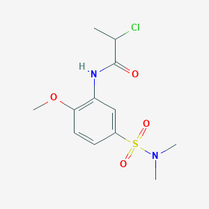 2-chloro-N-[5-(dimethylsulfamoyl)-2-methoxyphenyl]propanamide