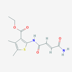 (E)-ethyl 2-(4-amino-4-oxobut-2-enamido)-4,5-dimethylthiophene-3-carboxylate