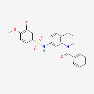 N-(1-benzoyl-1,2,3,4-tetrahydroquinolin-7-yl)-3-fluoro-4-methoxybenzenesulfonamide