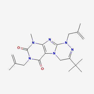 molecular formula C20H28N6O2 B2955767 3-(tert-butyl)-9-methyl-1,7-bis(2-methylallyl)-7,9-dihydro-[1,2,4]triazino[3,4-f]purine-6,8(1H,4H)-dione CAS No. 898443-55-5