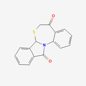 molecular formula C16H11NO2S B2955769 isoindolo[2,1-a][3,1]benzothiazepine-5,12(6H,7aH)-dione CAS No. 866009-27-0