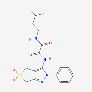 N'-(5,5-dioxo-2-phenyl-4,6-dihydrothieno[3,4-c]pyrazol-3-yl)-N-(3-methylbutyl)oxamide