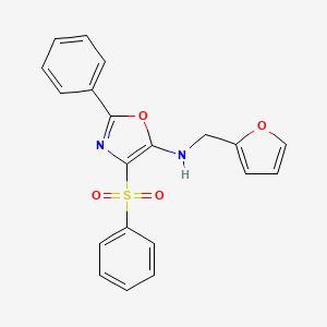 molecular formula C20H16N2O4S B2955784 N-(furan-2-ylmethyl)-2-phenyl-4-(phenylsulfonyl)oxazol-5-amine CAS No. 314747-57-4