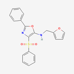 N-(furan-2-ylmethyl)-2-phenyl-4-(phenylsulfonyl)oxazol-5-amine