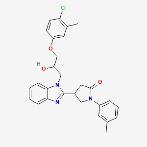 4-{1-[3-(4-chloro-3-methylphenoxy)-2-hydroxypropyl]-1H-benzimidazol-2-yl}-1-(3-methylphenyl)pyrrolidin-2-one