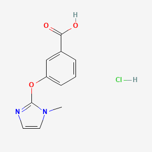 3-((1-Methyl-1H-imidazol-2-yl)oxy)benzoic acid hydrochloride