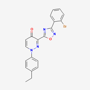 3-(3-(2-bromophenyl)-1,2,4-oxadiazol-5-yl)-1-(4-ethylphenyl)pyridazin-4(1H)-one