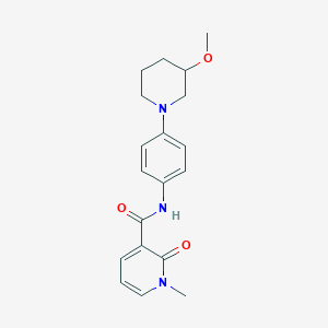 molecular formula C19H23N3O3 B2955805 N-(4-(3-methoxypiperidin-1-yl)phenyl)-1-methyl-2-oxo-1,2-dihydropyridine-3-carboxamide CAS No. 1797872-83-3