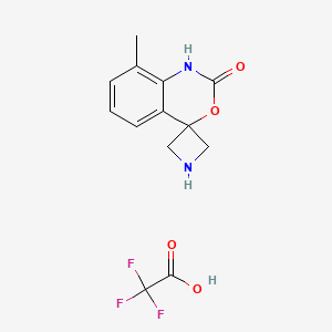 molecular formula C13H13F3N2O4 B2955810 8-Methylspiro[1H-3,1-benzoxazine-4,3'-azetidine]-2-one;2,2,2-trifluoroacetic acid CAS No. 2361643-48-1