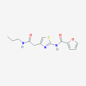 molecular formula C13H15N3O3S B2955812 N-(4-(2-oxo-2-(propylamino)ethyl)thiazol-2-yl)furan-2-carboxamide CAS No. 921520-80-1