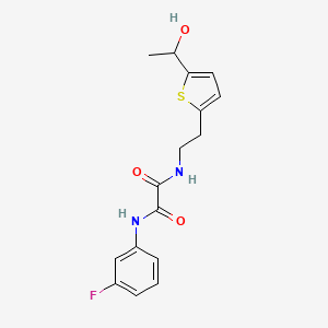N1-(3-fluorophenyl)-N2-(2-(5-(1-hydroxyethyl)thiophen-2-yl)ethyl)oxalamide