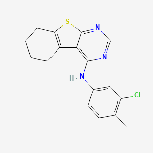 N-(3-chloro-4-methylphenyl)-5,6,7,8-tetrahydro[1]benzothieno[2,3-d]pyrimidin-4-amine