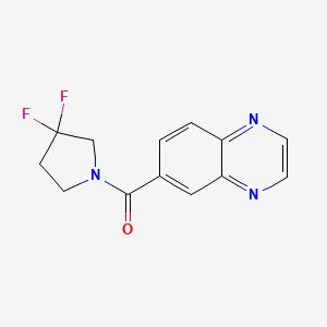 molecular formula C13H11F2N3O B2955818 (3,3-Difluoropyrrolidin-1-yl)(quinoxalin-6-yl)methanone CAS No. 2034355-19-4