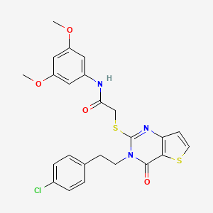 2-({3-[2-(4-chlorophenyl)ethyl]-4-oxo-3H,4H-thieno[3,2-d]pyrimidin-2-yl}sulfanyl)-N-(3,5-dimethoxyphenyl)acetamide