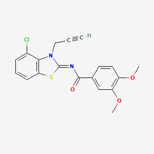 N-(4-chloro-3-prop-2-ynyl-1,3-benzothiazol-2-ylidene)-3,4-dimethoxybenzamide