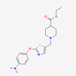 Ethyl 1-{[2-(4-aminophenoxy)-1,3-thiazol-5-yl]methyl}-4-piperidinecarboxylate
