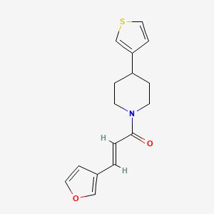 (E)-3-(furan-3-yl)-1-(4-(thiophen-3-yl)piperidin-1-yl)prop-2-en-1-one