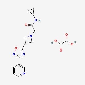 molecular formula C17H19N5O6 B2955839 N-cyclopropyl-2-(3-(3-(pyridin-3-yl)-1,2,4-oxadiazol-5-yl)azetidin-1-yl)acetamide oxalate CAS No. 1351658-13-3