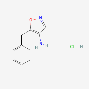 molecular formula C10H11ClN2O B2955856 5-Benzyl-1,2-oxazol-4-amine;hydrochloride CAS No. 2375270-77-0