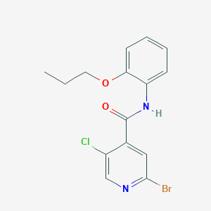2-bromo-5-chloro-N-(2-propoxyphenyl)pyridine-4-carboxamide