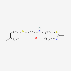 molecular formula C18H18N2OS2 B2955885 N-(2-methylbenzo[d]thiazol-6-yl)-3-(p-tolylthio)propanamide CAS No. 895460-67-0