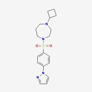 1-((4-(1H-pyrazol-1-yl)phenyl)sulfonyl)-4-cyclobutyl-1,4-diazepane