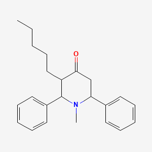 molecular formula C23H29NO B2955890 1-Methyl-3-pentyl-2,6-diphenylpiperidin-4-one CAS No. 127895-89-0