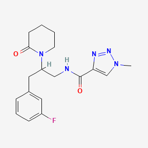 N-(3-(3-fluorophenyl)-2-(2-oxopiperidin-1-yl)propyl)-1-methyl-1H-1,2,3-triazole-4-carboxamide