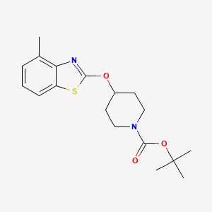molecular formula C18H24N2O3S B2955962 tert-butyl 4-[(4-methyl-1,3-benzothiazol-2-yl)oxy]piperidine-1-carboxylate CAS No. 2034327-72-3