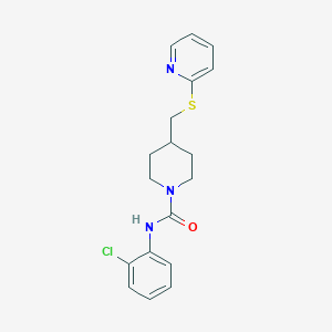 molecular formula C18H20ClN3OS B2955968 N-(2-chlorophenyl)-4-((pyridin-2-ylthio)methyl)piperidine-1-carboxamide CAS No. 1421500-62-0