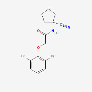 molecular formula C15H16Br2N2O2 B2956010 N-(1-cyanocyclopentyl)-2-(2,6-dibromo-4-methylphenoxy)acetamide CAS No. 871921-50-5