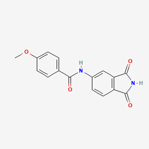 molecular formula C16H12N2O4 B2956026 N-(1,3-dioxo-2,3-dihydro-1H-isoindol-5-yl)-4-methoxybenzamide CAS No. 49545-94-0