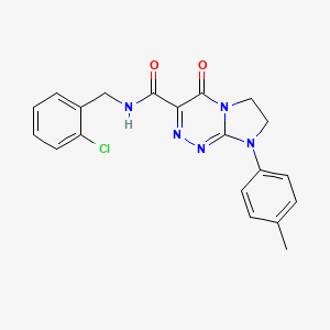 molecular formula C20H18ClN5O2 B2956063 N-(2-chlorobenzyl)-4-oxo-8-(p-tolyl)-4,6,7,8-tetrahydroimidazo[2,1-c][1,2,4]triazine-3-carboxamide CAS No. 946279-44-3