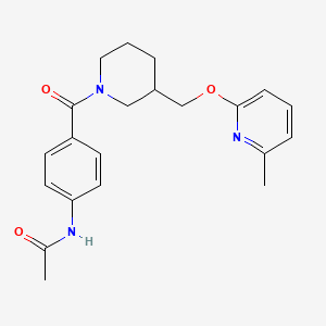 molecular formula C21H25N3O3 B2956074 N-[4-(3-{[(6-methylpyridin-2-yl)oxy]methyl}piperidine-1-carbonyl)phenyl]acetamide CAS No. 2380033-34-9
