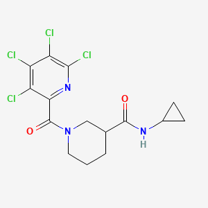 molecular formula C15H15Cl4N3O2 B2956109 N-cyclopropyl-1-(3,4,5,6-tetrachloropyridine-2-carbonyl)piperidine-3-carboxamide CAS No. 1423223-77-1