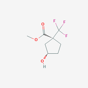 Methyl (1S,3S)-3-hydroxy-1-(trifluoromethyl)cyclopentane-1-carboxylate