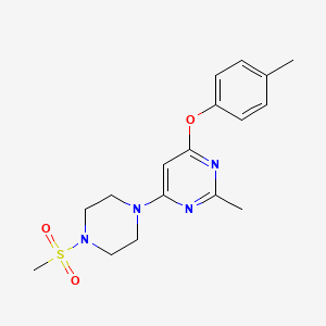2-Methyl-4-(4-(methylsulfonyl)piperazin-1-yl)-6-(p-tolyloxy)pyrimidine