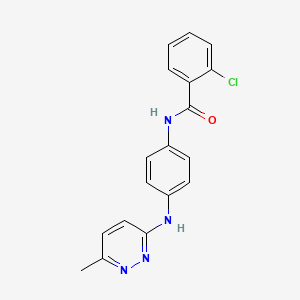 2-chloro-N-(4-((6-methylpyridazin-3-yl)amino)phenyl)benzamide