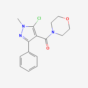 (5-chloro-1-methyl-3-phenyl-1H-pyrazol-4-yl)(morpholino)methanone