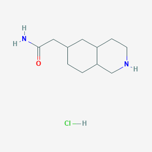 2-(1,2,3,4,4a,5,6,7,8,8a-Decahydroisoquinolin-6-yl)acetamide;hydrochloride