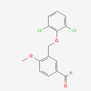 3-[(2,6-Dichlorophenoxy)methyl]-4-methoxybenzaldehyde