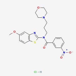 N-(5-methoxybenzo[d]thiazol-2-yl)-N-(3-morpholinopropyl)-3-nitrobenzamide hydrochloride