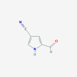 molecular formula C6H4N2O B2956192 5-formyl-1H-pyrrole-3-carbonitrile CAS No. 40740-39-4