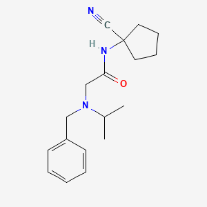 2-[benzyl(propan-2-yl)amino]-N-(1-cyanocyclopentyl)acetamide