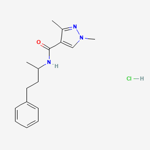 1,3-dimethyl-N-(4-phenylbutan-2-yl)-1H-pyrazole-4-carboxamide hydrochloride