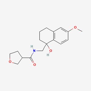 molecular formula C17H23NO4 B2956202 N-[(1-hydroxy-6-methoxy-1,2,3,4-tetrahydronaphthalen-1-yl)methyl]oxolane-3-carboxamide CAS No. 1903505-65-6