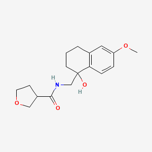 N-((1-hydroxy-6-methoxy-1,2,3,4-tetrahydronaphthalen-1-yl)methyl)tetrahydrofuran-3-carboxamide