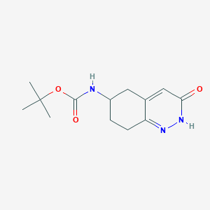 molecular formula C13H19N3O3 B2956205 tert-butyl N-(3-oxo-2,3,5,6,7,8-hexahydrocinnolin-6-yl)carbamate CAS No. 2375259-71-3