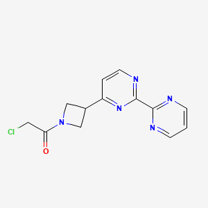 2-Chloro-1-[3-(2-pyrimidin-2-ylpyrimidin-4-yl)azetidin-1-yl]ethanone